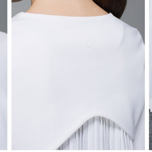 Lululemon Pleat On Long Sleeve Off White Blouse in Size 6 - Picture 2 of 15